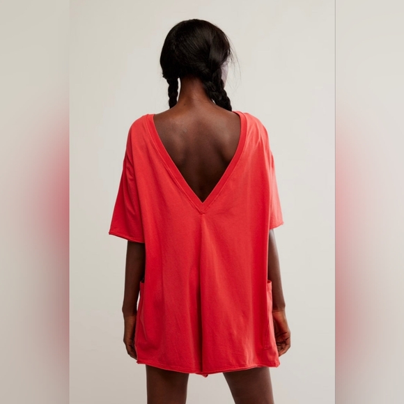 NWT Free People FP Movement Hot Shot Romper in Winter Berry, L - Picture 4 of 10